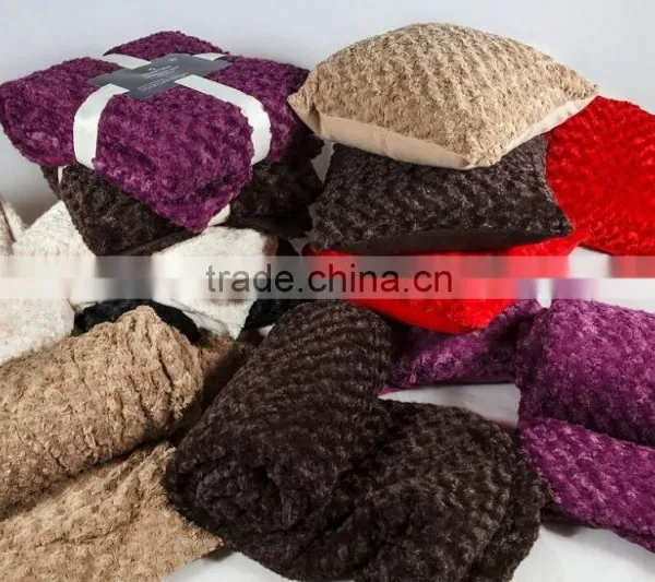 White PV Fleece Gifts Promotional Blanket With Card Ribbon Packaging photo-5