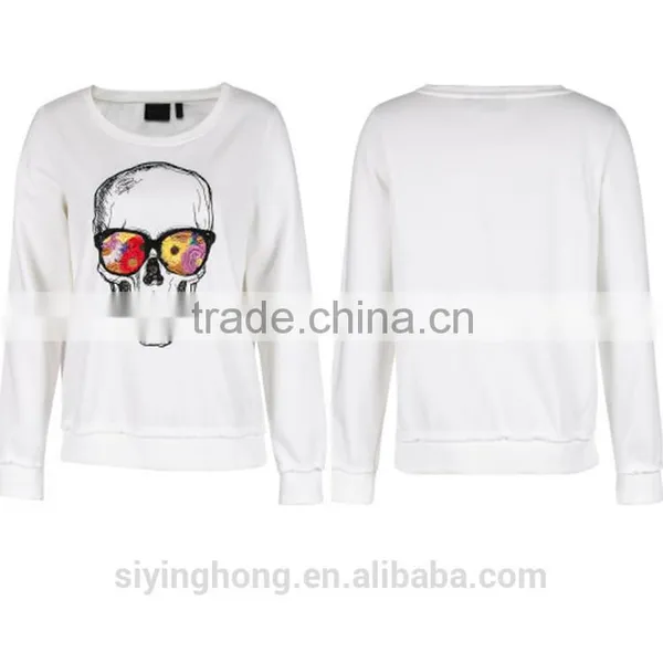 2015 Women's Garment Market Simple Design New Fashion Cotton Sweatshirt