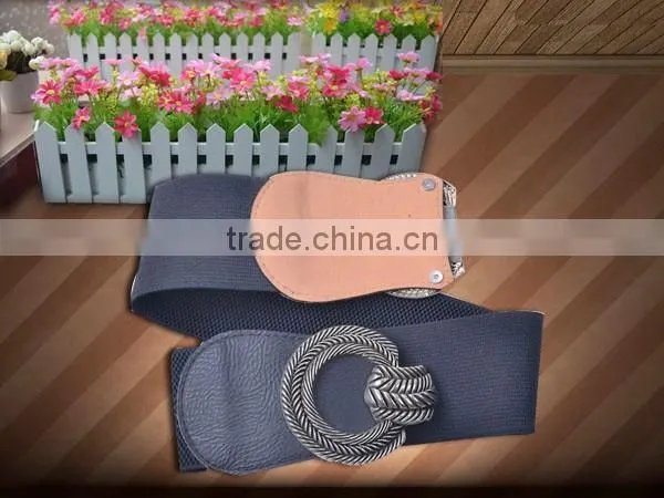 Elastic Belt PU Ending Womens Belt Fashion Belts For Ladys 2015 Polyester Webbing photo-3