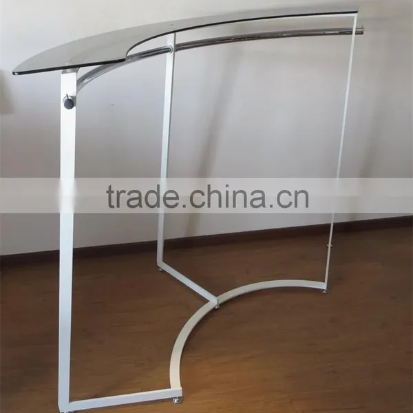 Floor Standing Curve Rail Shopping Mall T-Shirt Display Rack photo-4