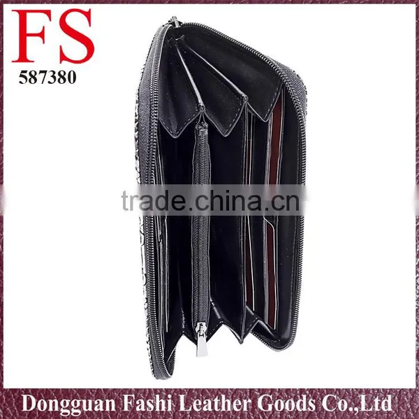 Wholesale Long High Quality Snacke Skin pu Leather Women Wallet Made in China photo-3