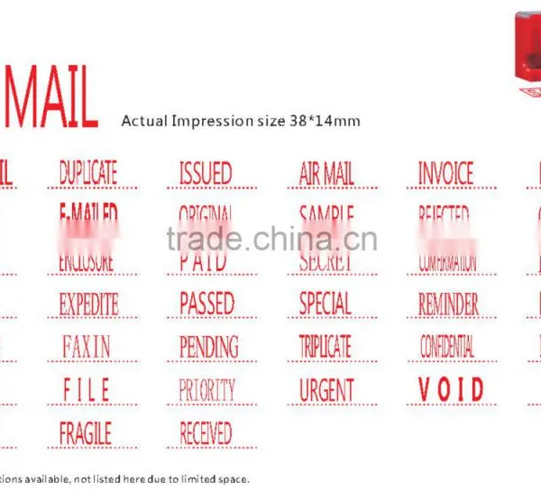 Self Inking Personalized/ Mini Self Inking Personalized Stamp 38x14mm photo-2