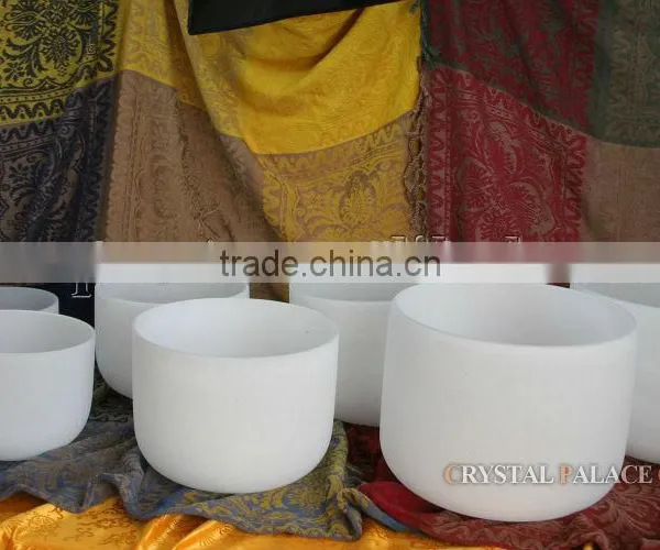 7pcs One Set Frosted Quartz Crystal Singing Bowls C D E F G A B Note photo-3