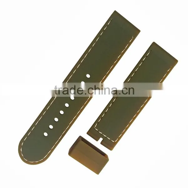 High Quality 22mm Watch Silicone Rubber Band With Stitching photo-5
