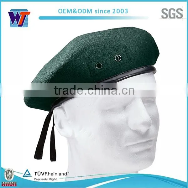 Custom French Beret Leather Band Beret Hat Cheap Military Beret