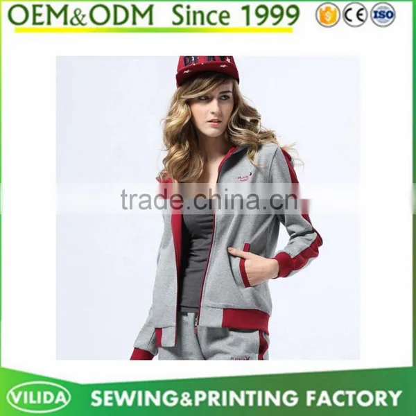 Custom Women Zipper Sweater Blank Women Sports Hoodie photo-3