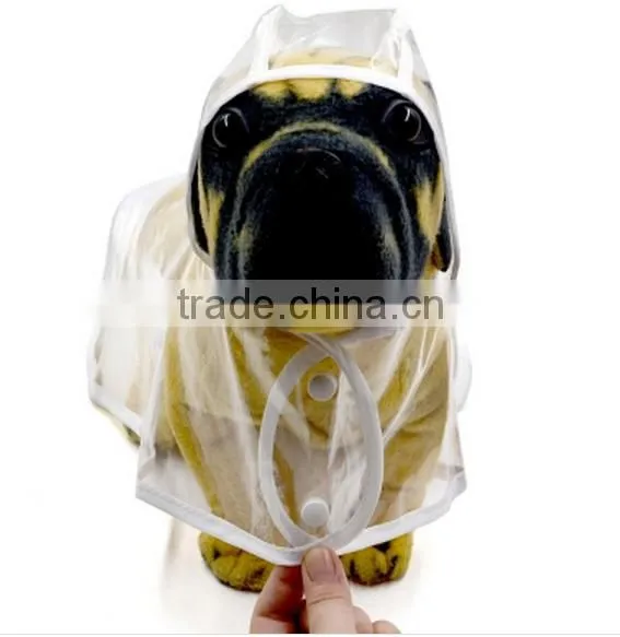 Fashion Transparent Pet Dog Puppy Hooded Raincoat / Pet Raincoat Waterproof Dog Raincoat photo-3