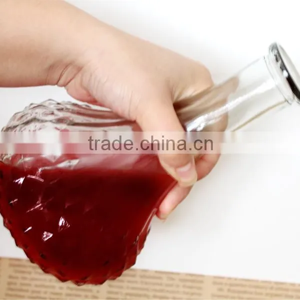 Crystal Red Wine Glass Bottle With Glass Lid photo-2