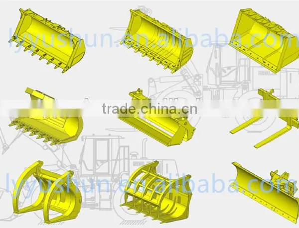 Original SDLG Wheel Loader Series Attachments Bucket/Pallet Fork/Snow Plow/Grass Grapple/Log Grapple From OEM Factory photo-2
