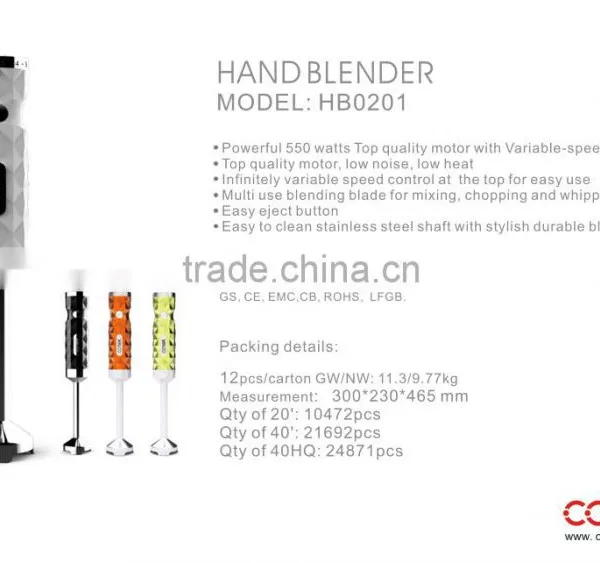 Home Kitchen Appliance With Hand Blender and Hand Mixer/Electric Motor Used Appliance for Europe Market/Food Preparation photo-2