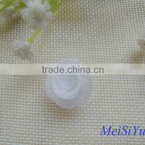 Handmade Organza Ribbon Flower for Ornament