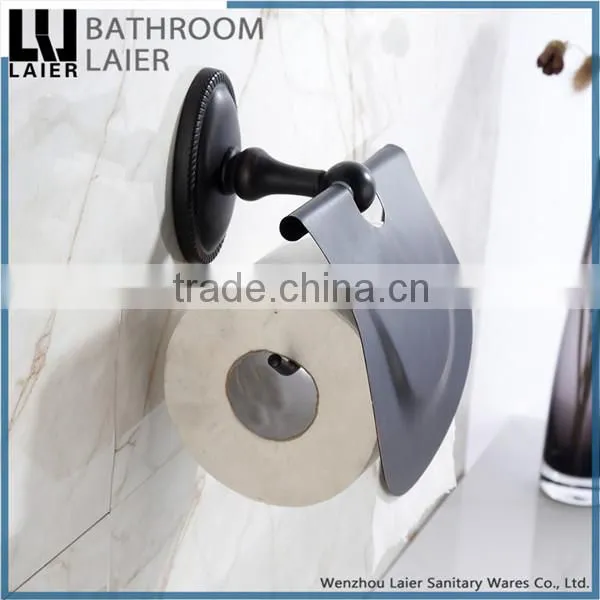Customized China Wholesale Covered Zinc Alloy ORB Finishing Bathroom Accessories Wall Mounted Toilet Paper Holder photo-2