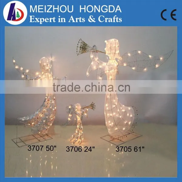 Christmas Ornament Parts Christmas Light 3d Led Lighted Angel Outdoor Christmas Decorations