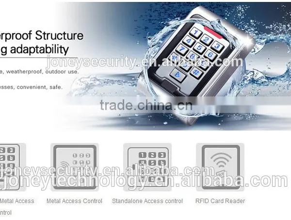 IP68 RFID Mental Waterproof Keypad Standalone Access Control With Backlit photo-6