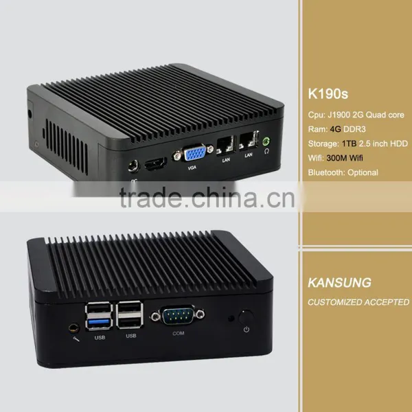 Embedded PC Dual Ethernet Thin Client 4gb DDR3 Ram 2.5 Inch 1TB HDD 300M WiFi for PC With J1900 Motherboard PC Mini