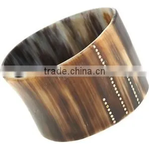 Water Buffalo/cow Jewelry Horn Bangle With Brass Fashion Jewelry Handmade in India New Design photo-3