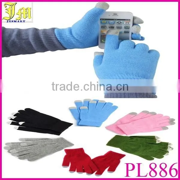 2014 Winter Unisex Men Women Magic Touch Screen Gloves Stretchy Soft Warm Winter Wool Gloves Mittens For Smartphone Mobile Phone