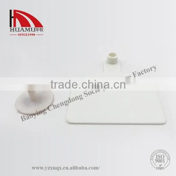 TPU Cow Ear Tag With Metal Pin in White 70*58 mm photo-4