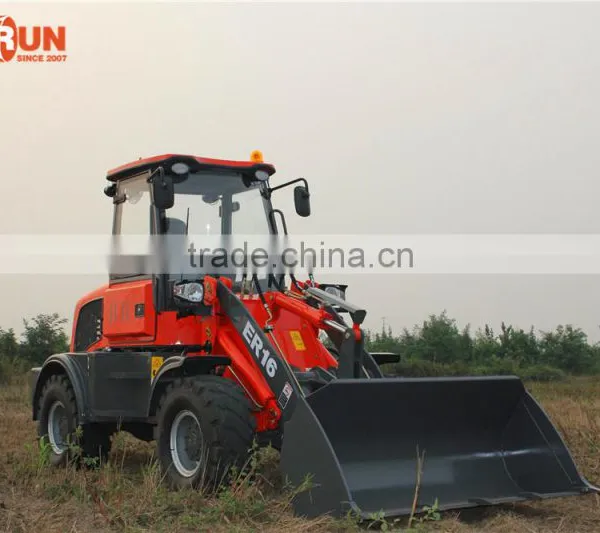Everun New Articulated Mini Wheel Loader 1.6 Ton Construction Machine With Standard Bucket photo-2