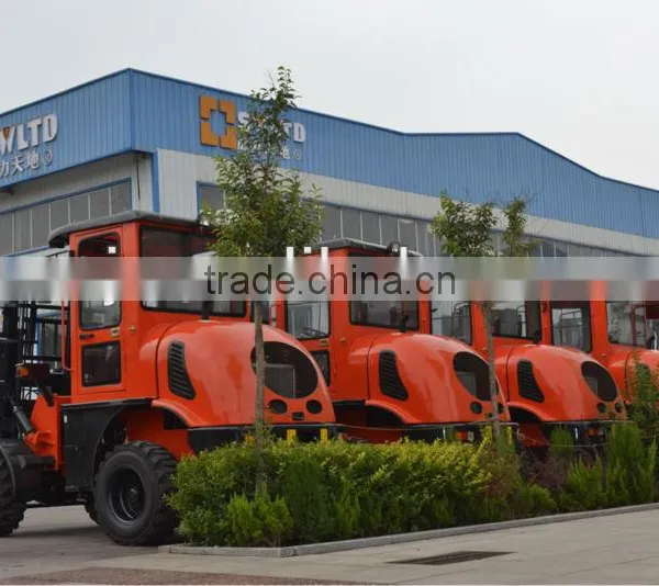 4X4WD CPCY28 Rough Terrain Forklifts(with CE,Air-conditioning, Triple Valve Pilot Control,EuroIII Emissions Engine,side Shifter) photo-3