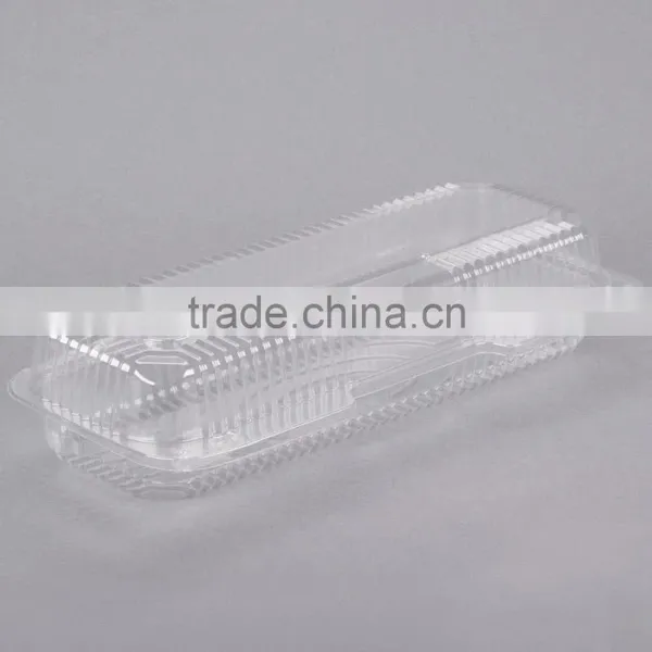 Clear Hinged Plastic Clamshell Food Container, Take Out Packaging Box for Cake, Cookie, Bread, Cheap Price photo-3