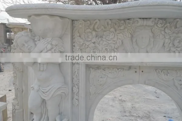 European Style Arch Marble Fireplace Mantel photo-5
