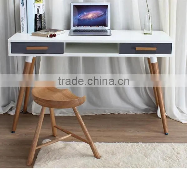 New Design Elegant Computer Desk,wooden Legs Modern Study Room Furniture