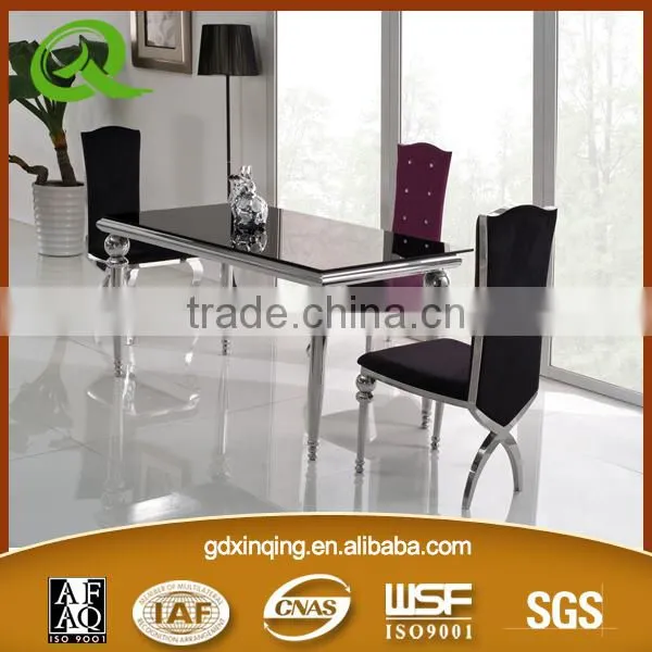 TH299 Low Price Tempered Glass Dining Set Design photo-3