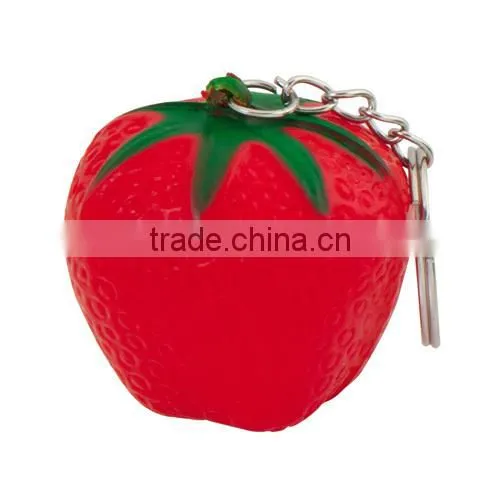 Popular Promotional Anti Stress Fruit Keyring Custom pu Ball Keyring photo-5