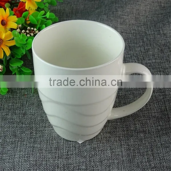 Stocked 400ml White Ceramic Coffee Mug/cup 14OZ Porcelain Drinking Mugs for Promotion photo-2