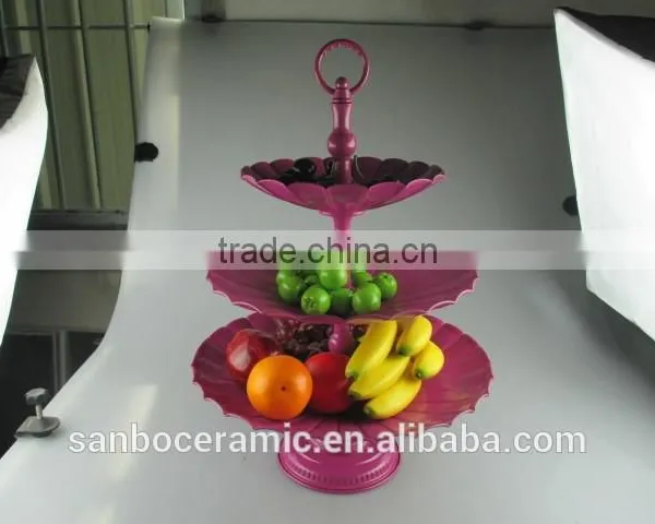 Colors Stand for Wedding Cake, Metal Cake Stand 3 Tiers Big Size for Display photo-5