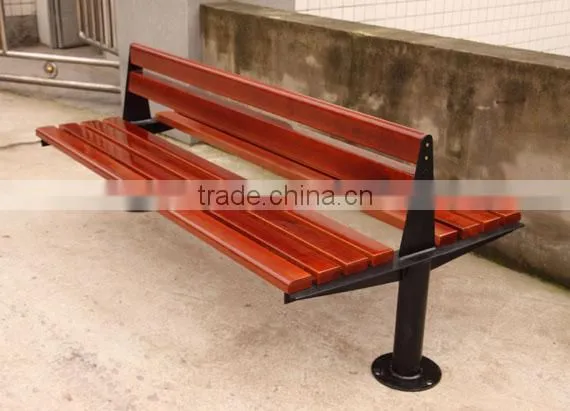Outdoor Garden Double Backrest Wooden Benches photo-4