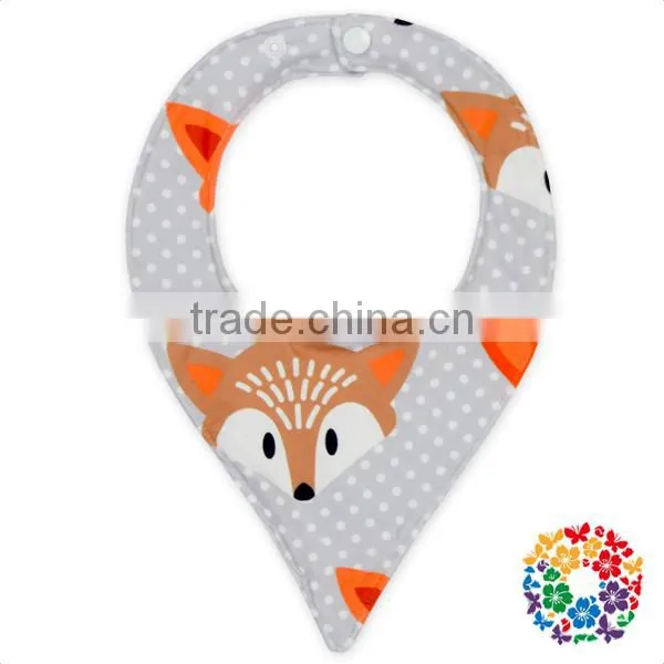 Baby Unisex Animal And Fruit Print Drooling And Teething Baby Bibs Triangle photo-2