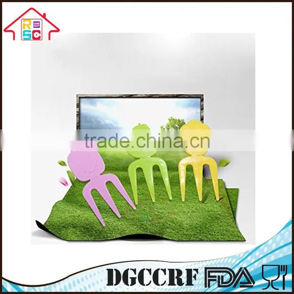 1Set Apple Box 10 PCS Plastic Fruit Fork Stand Container Kids Cake Dessert Forks photo-6
