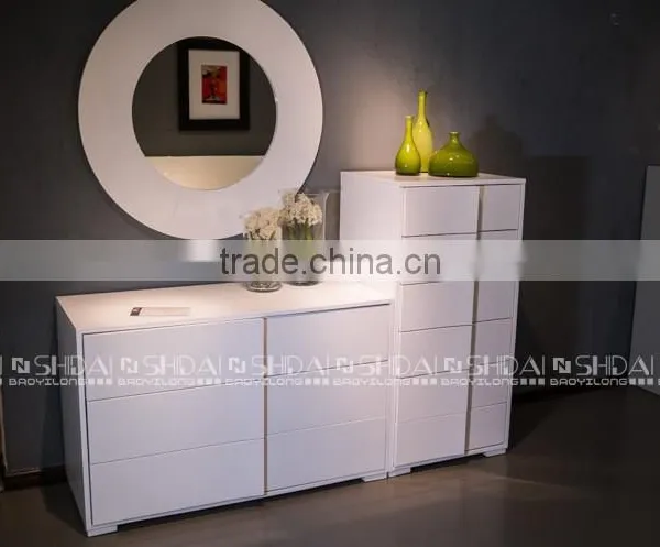 White Bedroom Furniture / Wood Double Bed / Latest Double Bed Designs B57 photo-6