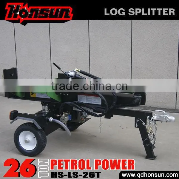 With 18 Months Warranty CE Approved Briggs&Stratton Lifan Petrol Engine Industrial Hydraulic 26t Log Splitter for Tractor