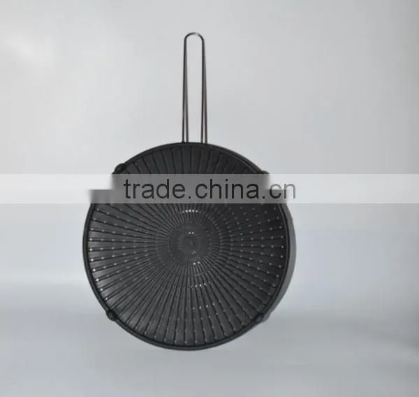Cooking Tools CK-KT477 Silicone Splatter Screen With Stainless Steel Handle Filter Screens for Oil Net photo-4