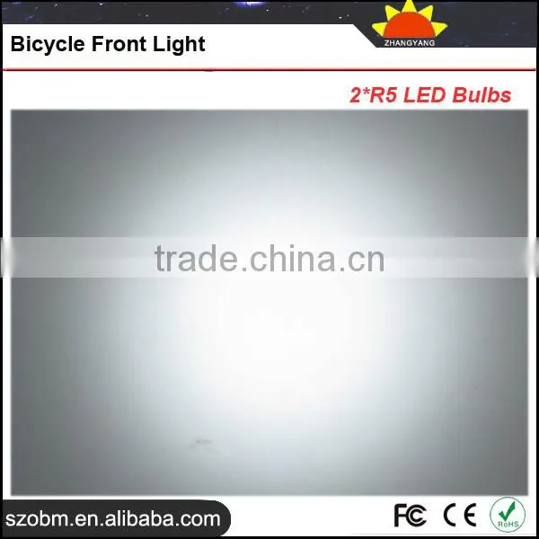 Wholesale Aluminum Alloy 2* R5 LED 4 Mode With 4*18650 Battery Pack 500 Lumens Bicycle Front Light photo-6