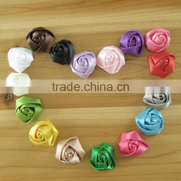 Handmade Satin Rose Flower Headband for Kids Hair Accessories photo-2
