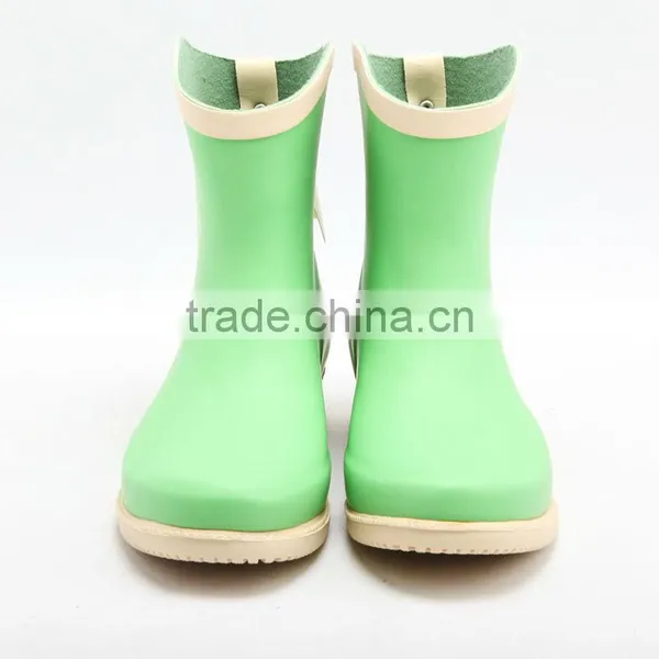 Ankle Height Rubber Rain Boots Women photo-3