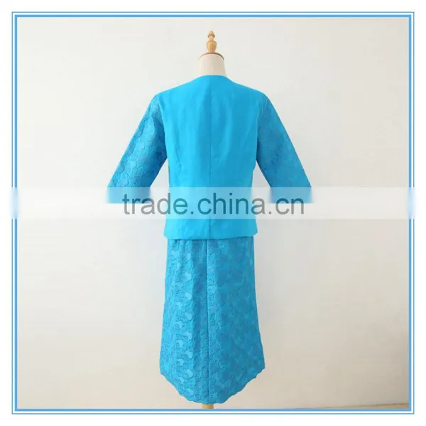 Latest Design Bubble Heavy Embroidery Church Suits for Female photo-3