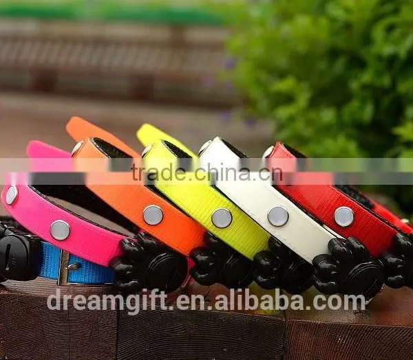 2015 New Design LED Flashing Dog Collar 6 PCS Diamond Amazing Beautiful Pet Collar photo-4