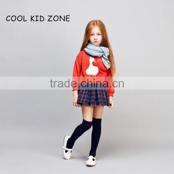 STOCK Available!COOL KID ZONE Autumn Winter New Design 100%cotton Long Sleeve Mini Girl Skirts and Tops Suit Girl Skirts photo-6