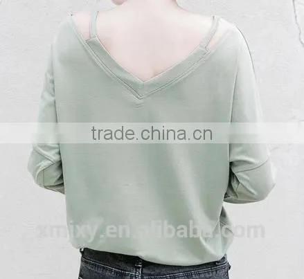 Wholesales Fashion T-shirt Long Sleeve Comfortable Designs for Ladies photo-3