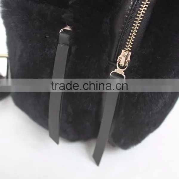 Myfur Cheap Rex Rabbit Fur Customized Teenage Fashion Backpack photo-4