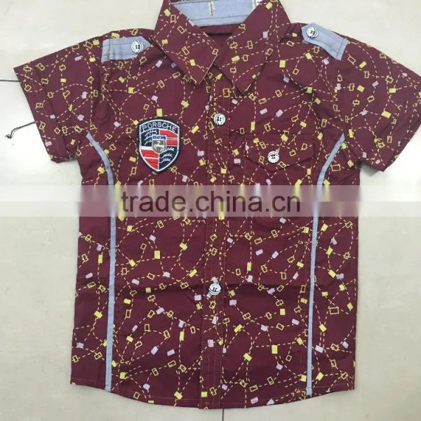 2015 Children's Short Sleeve Trendy Boy Summer Shirt photo-2