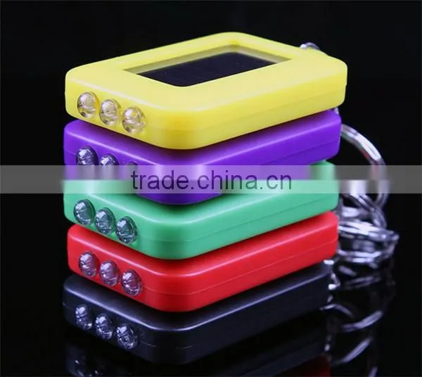 3 Leds Solar Panel Sun Power Energy Torch Flashlight photo-4
