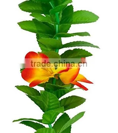 Hawaii Flower Necklaces Hula Lei Garland For Party Dance Plumeria Flower Lei Leaf Shape photo-5