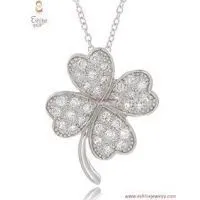 Sterling Silver CZ Pendant With Cubic Zirconia Stone