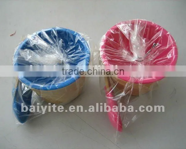 Factory Directly Sell Double Wall Plastic Ice Cream Cup Set photo-2